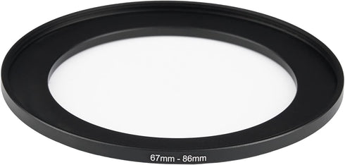 67mm Lens to 86mm Camera Lens Adapter 67mm to 86mm Step Up Ring Adapter Ring for All Brands of UV ND CPL, with Premium Lens Wiping Cloth 2 Pack (6...