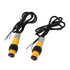Photoelectric Switch Sensor,1 Pair M18 Through-Beam Reflection Optical Photoelectric Beam Sensor,NPN NO (Normally Open) 6-36VDC Photoelectric Swit...