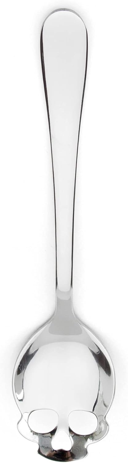 Suck UK Tea Stainless Steel Coffee ea Accessories for Spooky Home Gothic Skull Decor, Mini Spoons Or Kitchen Spoons, Kitchen Gifts & Goth Gifts...