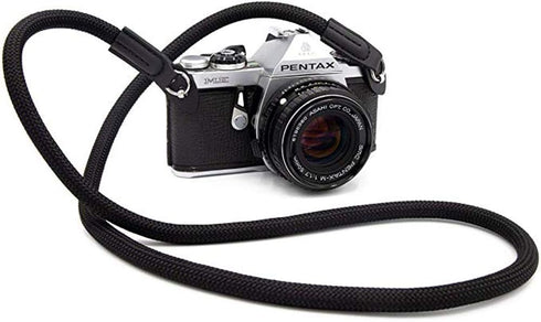 Camera Strap Vintage 100cm Nylon Climbing Rope Camera Neck Shoulder Strap for Micro Single and DSLR Camera.(Black)...
