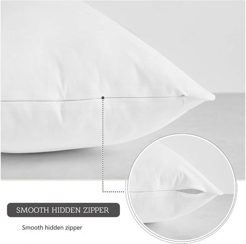 MoonRest® Synthetic Down Alternative 14x14 Square Pillow Insert Form, for Decorative Throw Pillow, Sofa, Cushions, Body and Bed - Pack of 2- Size ...