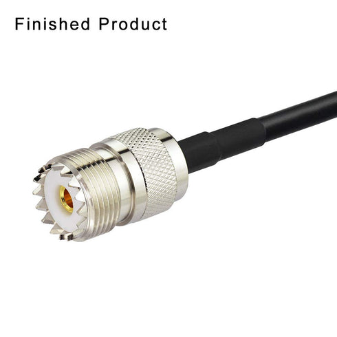 wlaniot PL259 Crimp Connectors + SO239 Crimp Connectors Kit PL-259 SO-239 Solder Connector Crimp with RG58 RG142 RG400 LMR195 RG303 RG141 Low Loss...