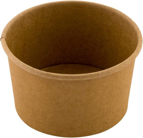 Coppetta 5-Ounce Dessert Cups, 50 Disposable Ice Cream Cups - Lids Sold Separately, Sturdy, Kraft Paper Frozen Yogurt Bowls, For Hot And Cold Food...