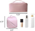 Large Capacity Beauty Bag, Travel Design, Waterproof Fabric Cosmetic bag, Open Flat Beauty Bag, Durable Fixed Divider and Double-Stitched Handle (...