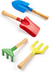 Kids Gardening Tools Set, 5PCS Gardening Tools for Kids Metal with Sturdy Wooden Handle Safe Gardening Tools 8" Children Beach Sandbox Toy...