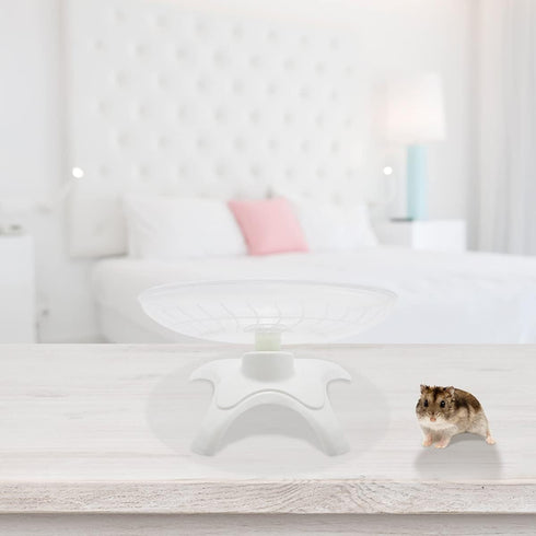 Hamster Wheel Hamster Flying Saucer Silent Exercise Wheel Running Wheel for Dwarf Hamsters Gerbil Mice Small Animals (White)...