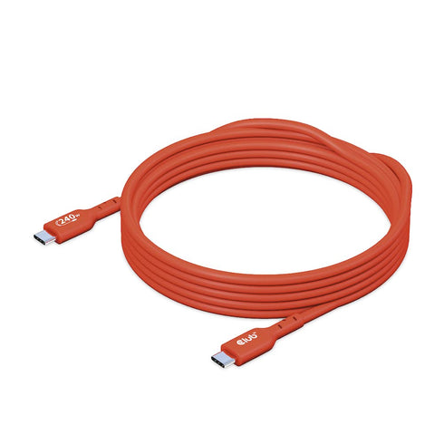 Club 3D CAC-1515 USB2 Type C to Type C Certified Bi-Directional Cable with 240W Charging, 480Mb Data Transmission EPR 4m -13.13ft...