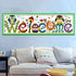 Stamped Cross Stitch Kits 14CT Pre-Printed Painting Cross Stiching DIY Art Crafts & Sewing Needlepoints Kit for Home Decor (Owl Welcome)...