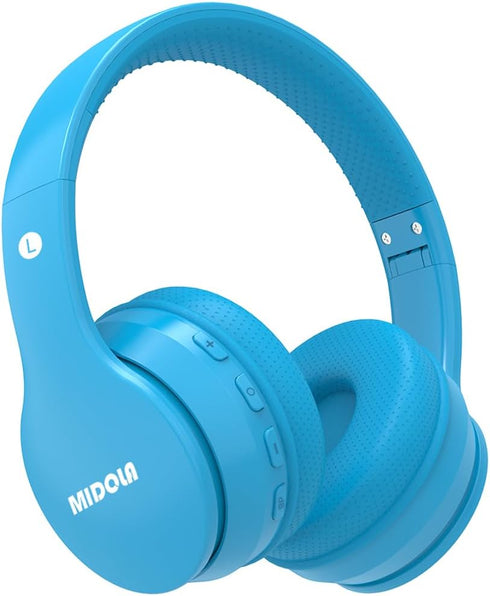 MIDOLA Kids Headphones Bluetooth 5.4 Wireless 68H Play Time Volume Limit 85/94dB Over-Ear Foldable Headset,Type-C Fast Charging,with Wired Aux Mic...