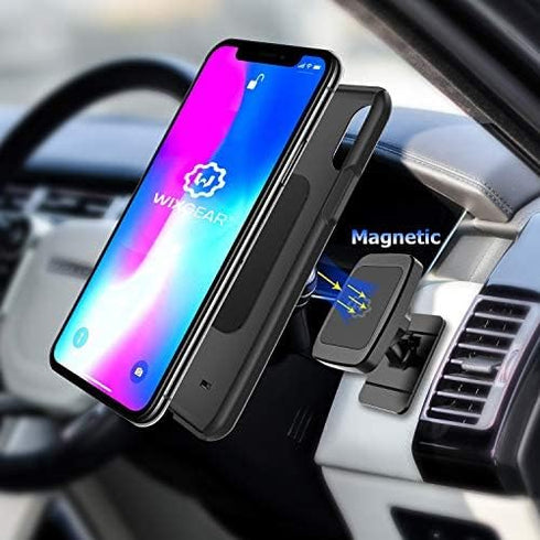 WixGear (2 Pack Universal Stick On Dashboard Magnetic Phone Car Mount, for Cell Phones and Mini Tablets with Fast Swift-snap Technology, (Newer Bi...