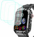 Tempered Glass Screen Protector Compatible with Hvlgmrc P66 1.96 inches Rugged Smart Watch, 3pcs, 9H...
