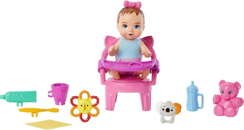 Barbie Skipper Babysitters Inc Baby Small Doll & Accessories, First Tooth Playset with Appearing & Disappearing Tooth...