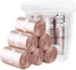 H&W 240 Counts Strong Trash Bags,0.5 Gallon Mini Garbage Bags for Small Trash Can,Desktop Trash Bin,Fit 2 Liters or Less Trash Can(6 Rolls,Rose Go...