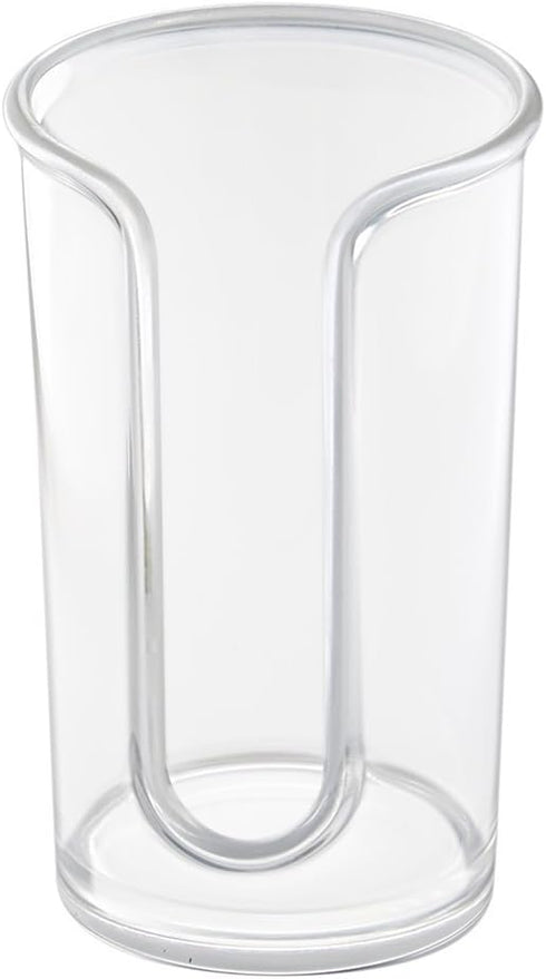 iDesign Paper & Plastic Disposable Cup Dispenser for Bathroom Countertops, The Clarity Collection – 3” x 3” x 5”, Clear...