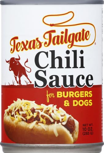 Texas Tailgate Chili Sauce for Burgers and Dogs, 10 Oz...