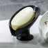 Ceramic Soap Dish, Leaf Shape, Self Draining, Black...