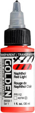 GOLDEN High Flow Acrylics, Transparent Naphthol Red Light, 1 fl. oz. / 30 ml Bottle...