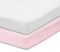 Everyday Kids 2-Pack Fitted Crib Sheets, 100% Soft Breathable Microfiber Baby Sheet, Fits Standard Size Crib Mattress 28in x 52in, Pink Nursery Sh...
