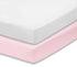 Everyday Kids 2-Pack Fitted Crib Sheets, 100% Soft Breathable Microfiber Baby Sheet, Fits Standard Size Crib Mattress 28in x 52in, Pink Nursery Sh...