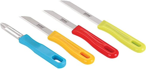 RENA 4 pcs Knife Set - 3 Kitchen Knives and 1 peeler Set...