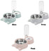 Love Dream Double Dog Cat Bowls, Pets Water and Food Bowl Set with Detachable Stainless Steel Bowl, Automatic Water Dispenser Bottle No-Spill Pet ...