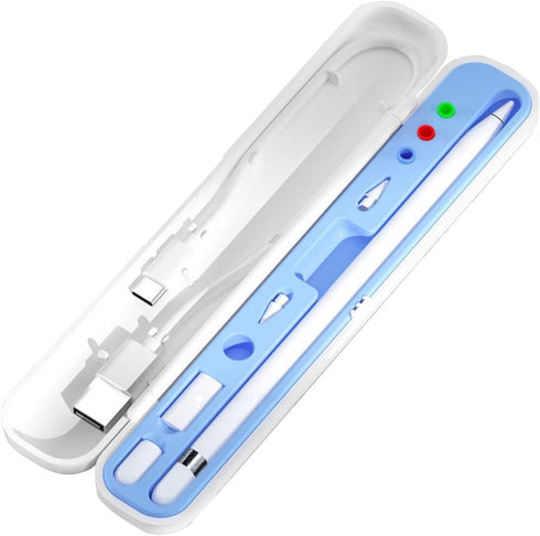 YINVA Pencil Case for Apple Pencil 2nd Generation and 1st Gen, Pencil Holder Storage Box Design for iPad Pencil Tips Accessories(Blue)...