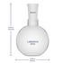 Glass 250ml Single Neck Flat Bottom Boiling Flask, with 24/40 Standard Taper Outer Joint, 250ml...