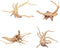 Ipetboom Natural Driftwood for Aquarium - 2pcs Driftwood for Freshwater Aquarium Hamster Water Bottle - Aquarium Decor Spider Wood Freshwater Fish...