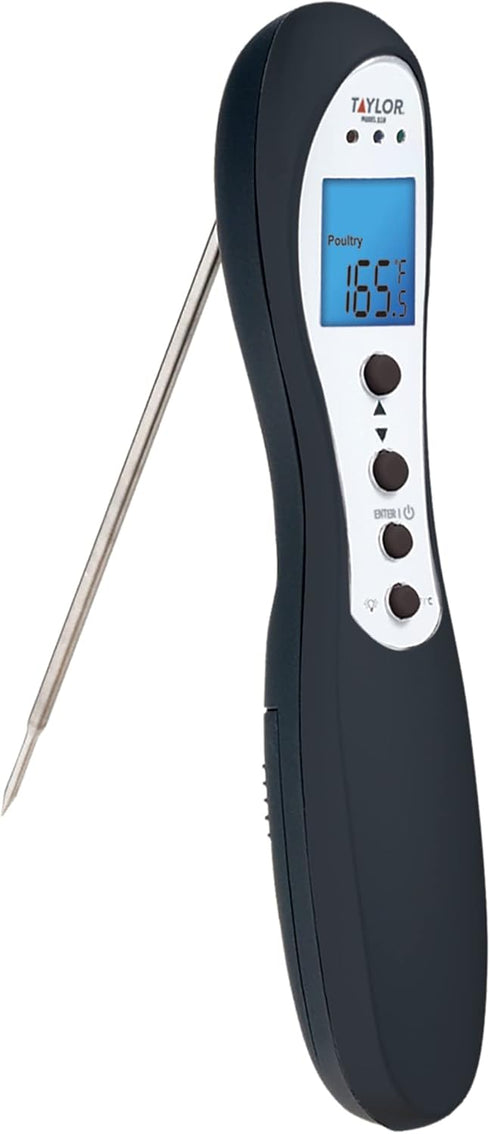Taylor Instant Read Digital Meat Food Grill BBQ Cooking Kitchen Thermometer with Preset Settings and Light Alert...