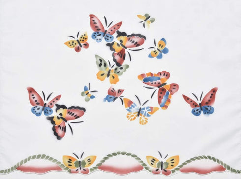 GOHD - 3pcs Kitchen Curtain/Cafe Curtain Set, Air-Brushed by Hand of Flying Butterfly Design (Swag & 36" Tiers Set)...