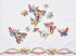 GOHD - 3pcs Kitchen Curtain/Cafe Curtain Set, Air-Brushed by Hand of Flying Butterfly Design (Swag & 36" Tiers Set)...