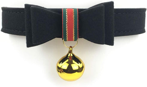 Christmas Bell Choker Collar Necklace Lolita Bow Collar Cat Kitty Velvet Necklace (Z1)...