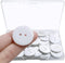 50 Pcs Resin Buttons 2 Hole Buttons for Sewing Round Shirt Button Craft 1inch (White)...