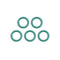 uxcell Fluorine Rubber O-Rings, 6mm OD 4mm ID 1mm Width FKM Seal Gasket for Machinery Plumbing, Green, Pack of 5...