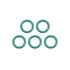 uxcell Fluorine Rubber O-Rings, 6mm OD 4mm ID 1mm Width FKM Seal Gasket for Machinery Plumbing, Green, Pack of 5...