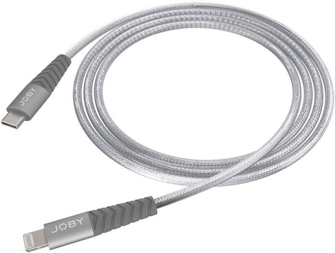 JOBY USB-C Lightning Cable, 2m Length, Space Gray, Compatible with iPhone, iPad and iPod, MFi Certified...