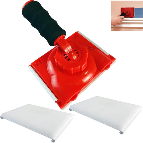 Paint Pad Applicator with Upgraded Guide Wheel Structure | Paint Edge Trimmer Plus Two Replace Pads | Walls & Ceilings Pad Painter | Paint Edger f...