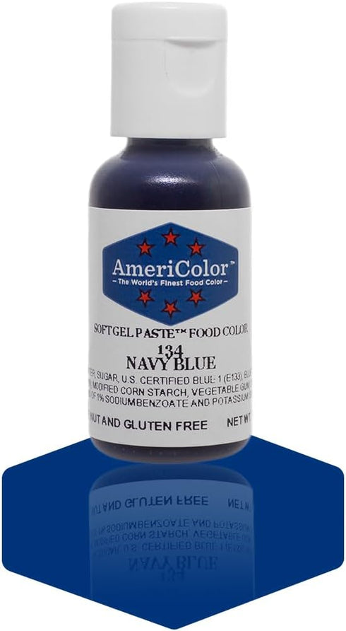 1 X NAVY BLUE .75 Ounce Soft Gel Paste Food Color...