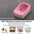 Ultrasonic Contact Lens Cleaner Machine, Ofone Contact Lens Cleaning Case for Soft Hard RGP Lenses, Including Remover Tool, Tweezers & Solution Bo...