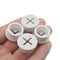 HAHIYO 4Pcs 0.8Inch/20mm White Flexible Rubber Desk Grommet Wire Grommet Cable Management Cord Hole Cover Desk Wire Hole Insert Wire Organizer for...