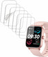 Screen Protector Compatible with IDW19 1.8” MILOUZ aeac KALINCO Quican Hoowel Veryfit Smart Watch, Soft TPU, 6-pack, Bubble Self-healing...