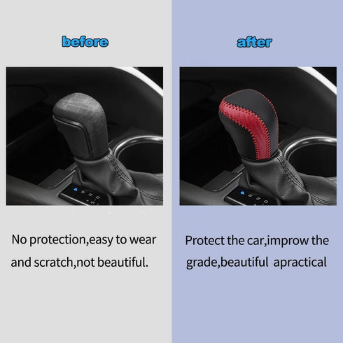 Trim for Toyota Camry 2018-2023?Corolla Avalon 2019-2022 Accessories Leather Auto Gear Shift Knob Cover Protector Trim Cap Sticker (A1)...