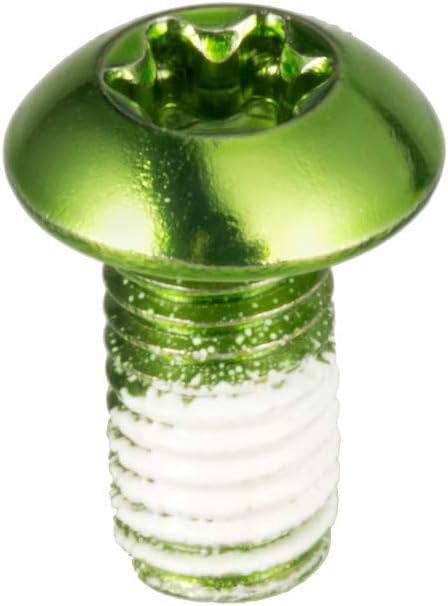 CNC 12 Pcs Bicycle Disc Brake Bolts MTB Rotor Bolts 6-Bolt M5x10mm Brake Bolts Mountain Bike,Green...