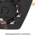 X AUTOHAUX Mirror Glass Heated with Backing Plate Passenger Side Right Side Rear View Mirror Glass for Mercedes-Benz GL320 GL450...
