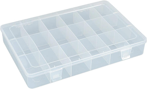 2 Packs 30 Large Grids Sewing Thread Organizer Storage Box,with Adjustable Dividers,Clear Plastic Container Holder for Embroidery,Washi Tape...