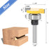 Mesee T Slotting Router Bit with Bearing, 1/4 Inch Shank T-Track Slot Cutter Woodworking Milling Slab Flattening Surface Planing Cutting Tool...