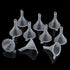 10Pcs White Small Clear Plastic Mini Funnels for Bottle Filling, Perfumes, Essential Oils, Science Laboratory Chemicals, Arts & Crafts Supplies Cl...