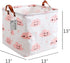 Storage Basket Fabric Organizer Bin for Toys, Books, Clothes, Pets,Perfect for Bedroom/Office/Nursery/Shelves(Pink Cloud)...