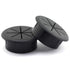 HJ Garden 2pcs 2-3/8 inch Flexible Desk Cord Grommets Wire Organizer Hole Cover for Managing and Hiding Office PC Desktop Cable(Black)...