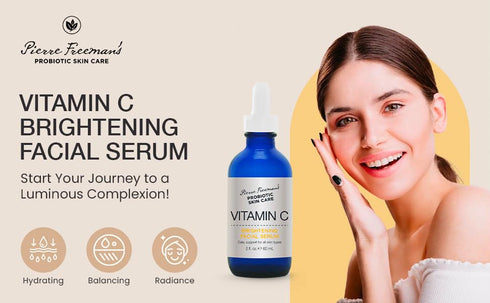 Pierre Freeman's Probiotic Skin Care Vitamin C Brightening Facial Serum (2 Oz)...